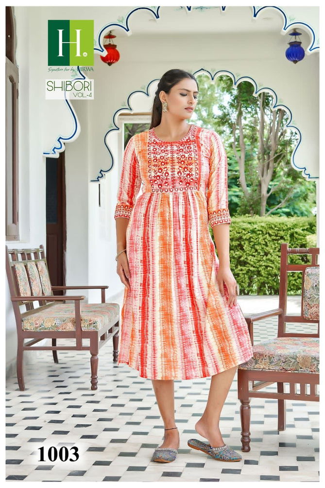 Hirwa Shibori Vol 4 Printed Designer Kurtis Catalog
